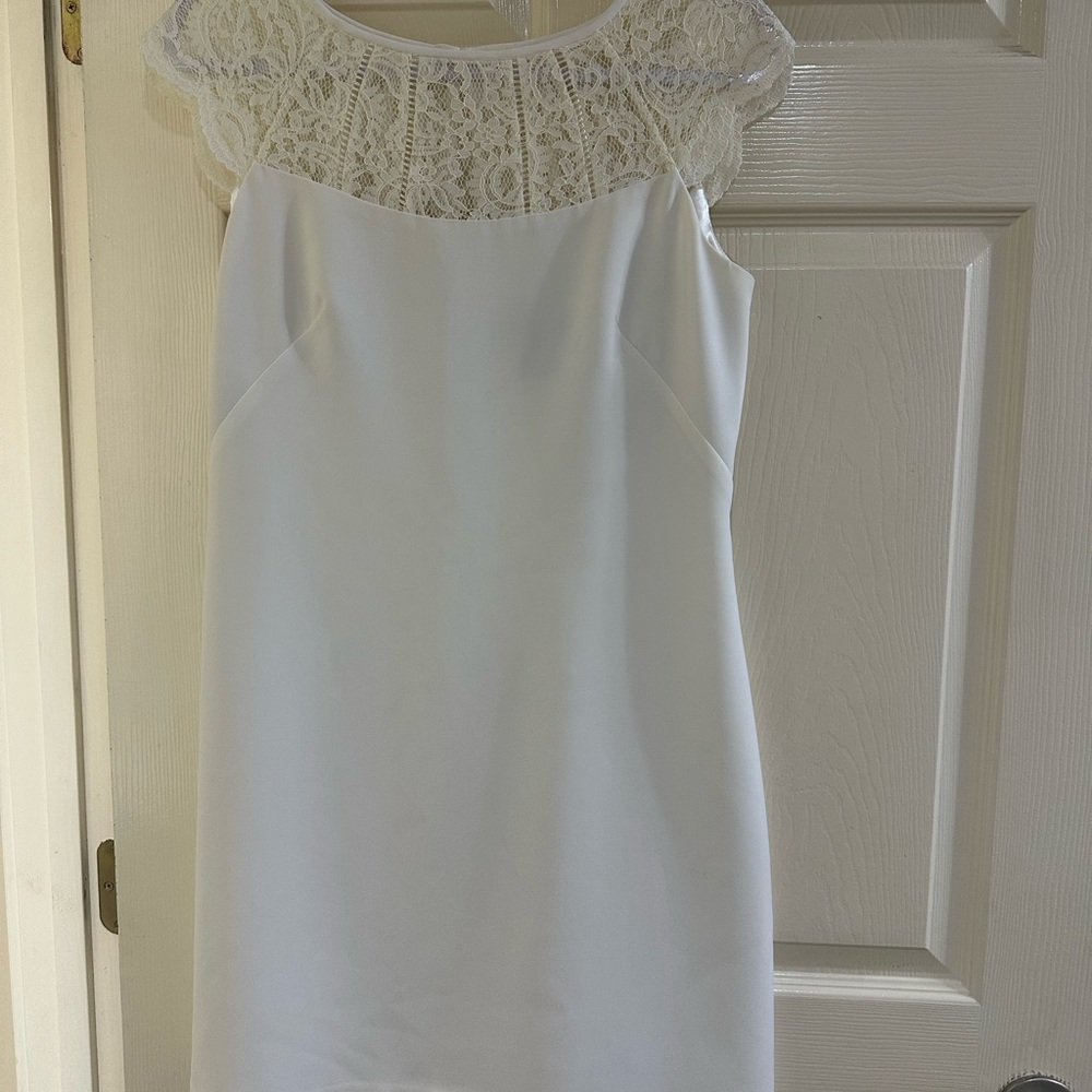 White House Black Market Ivory Lace Dress